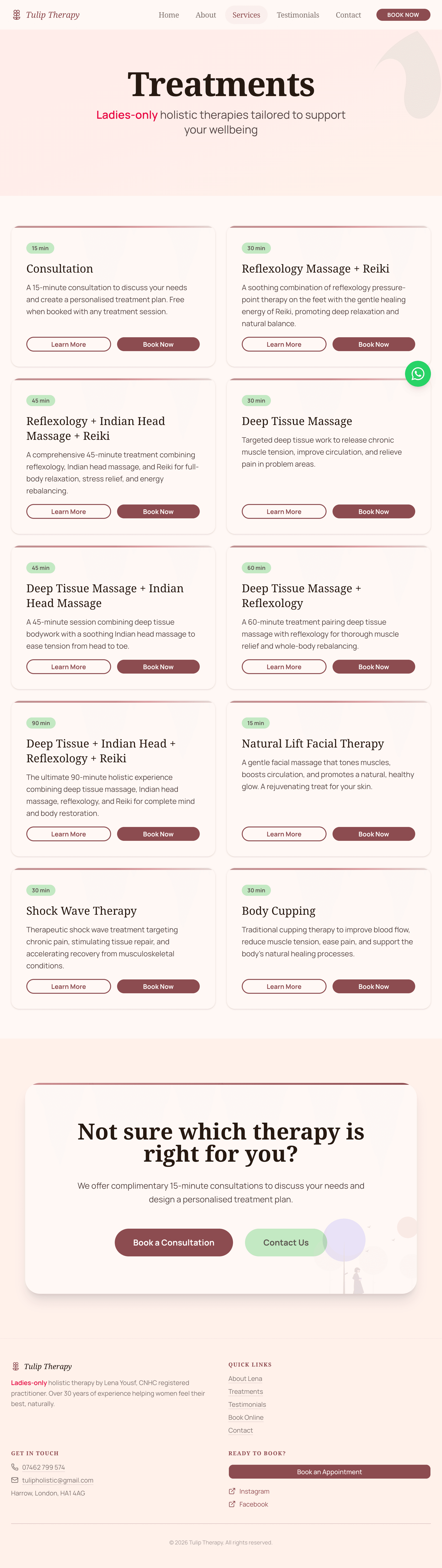 Tulip Therapy — Treatments